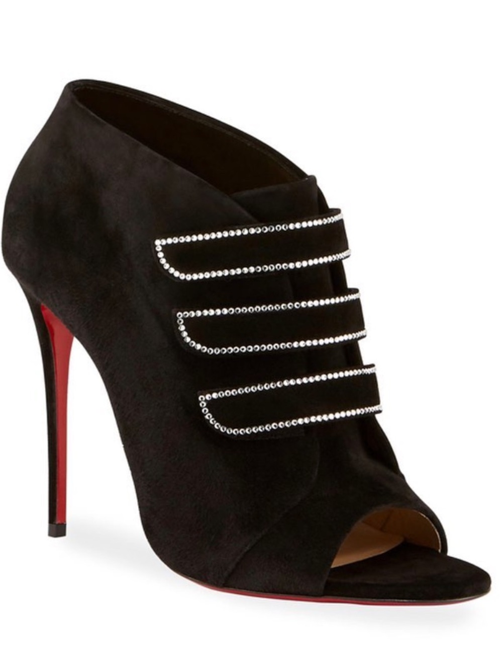 Christian Louboutin Suede Crystal
Triplica Strass 100 Booties RETAIL 1,295